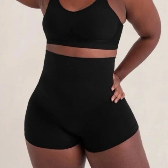 Shapermint Empetua All Day EveryDay High Waist Shaper Boy Short Sz M Black 18437 - Picture 2 of 6